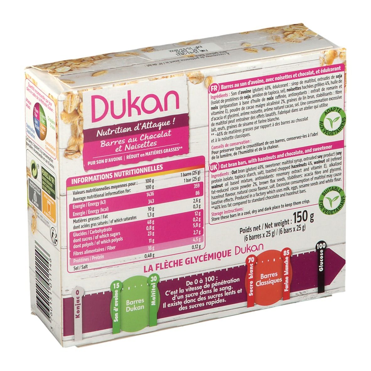 Dukan® Chocolate Riegel mit Nüssen