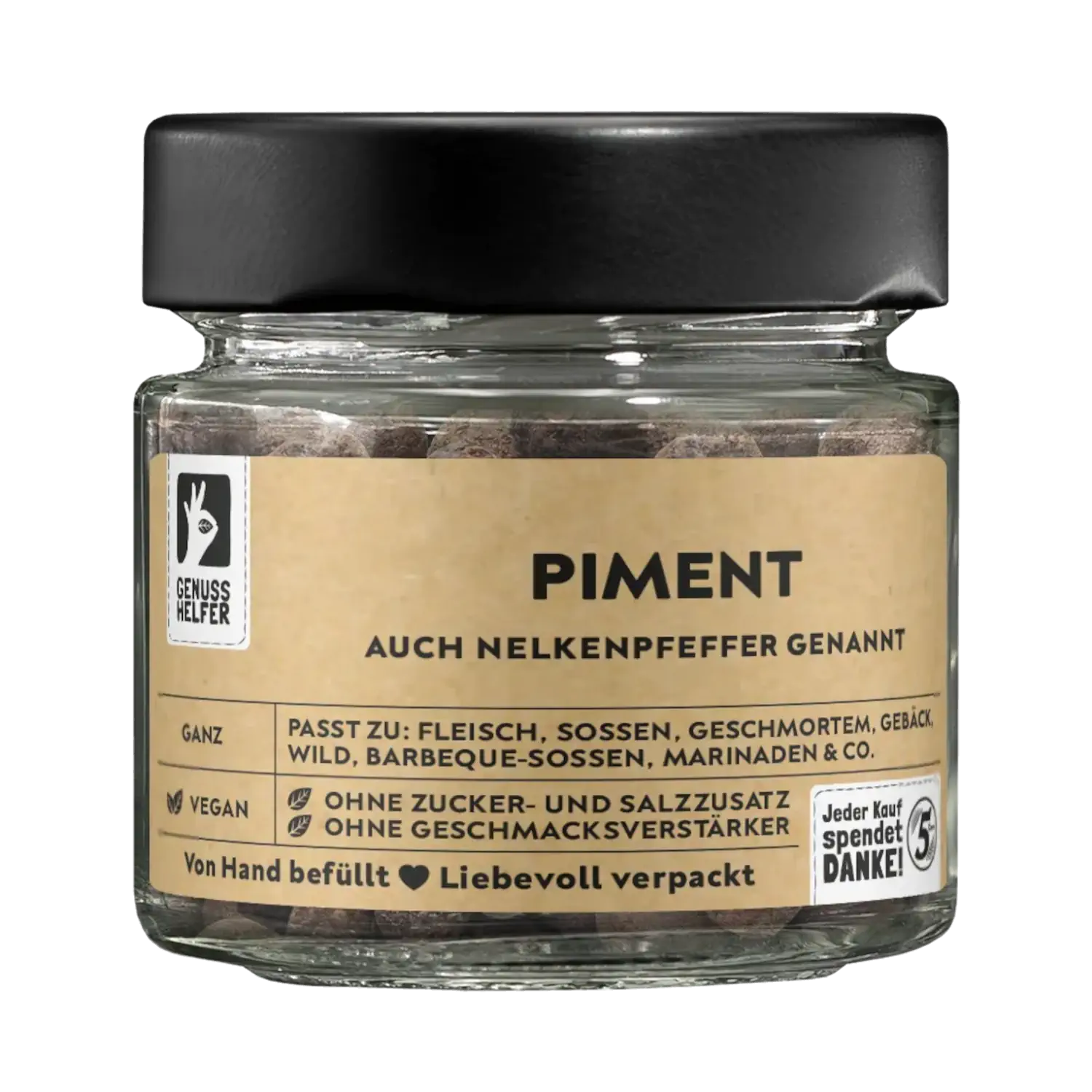 Piment, ganz, im Glas