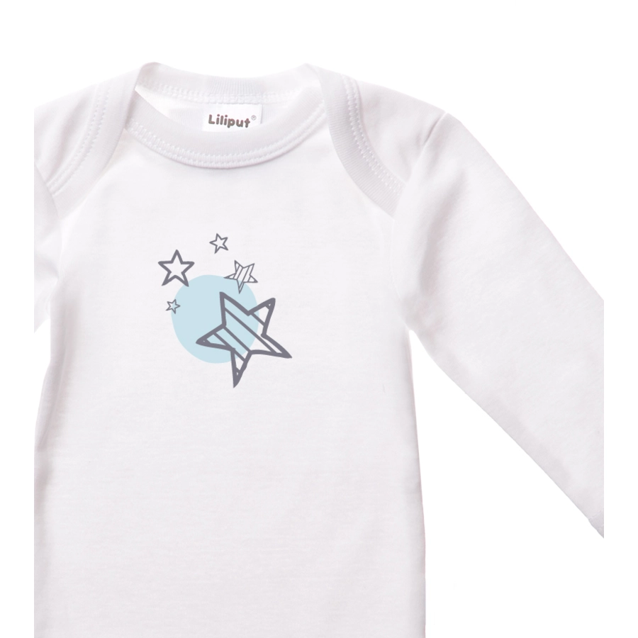 Liliput Amineckbody 2er-Pack blauweiß mit Frontprint weiß, hellblau