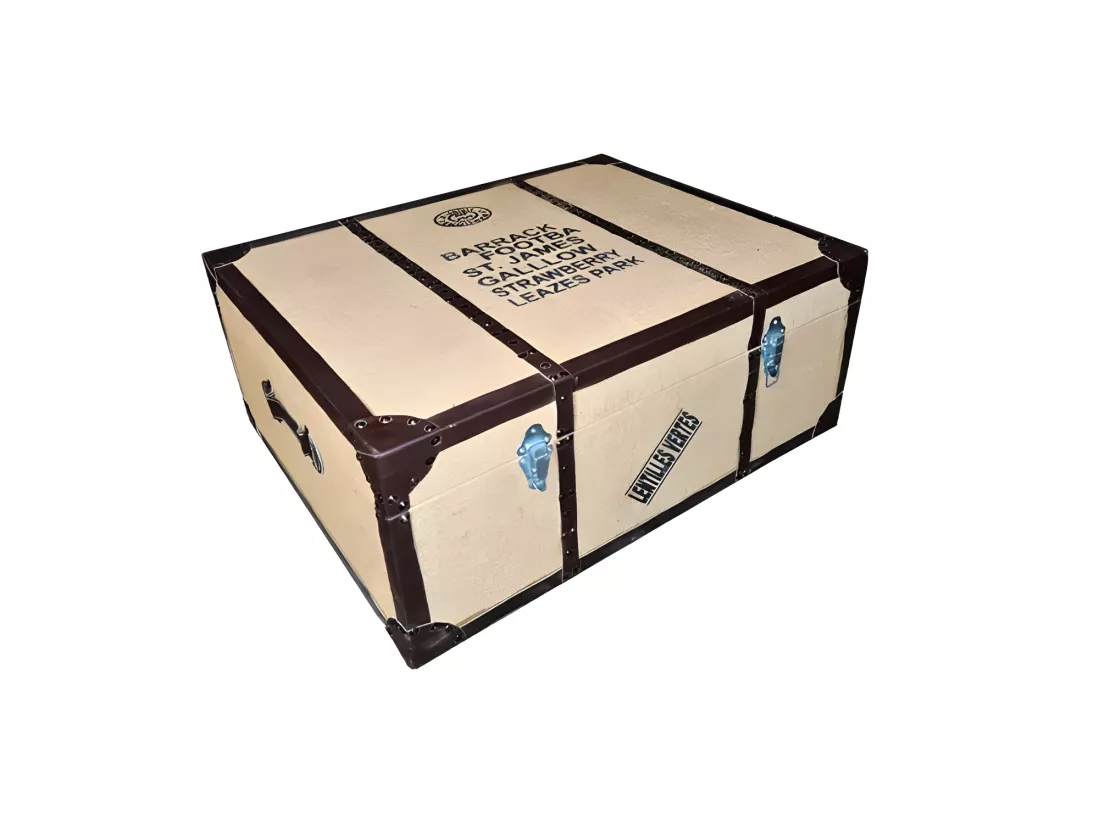 Malle de rangement table basse imprimée vintage style voyage - VISA