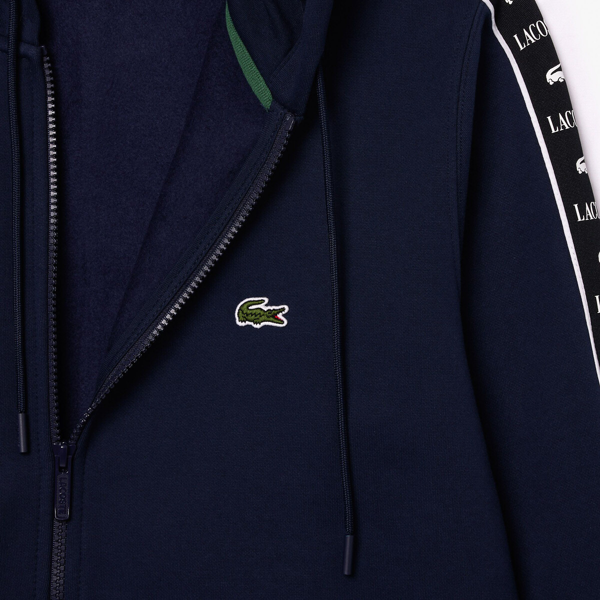 LACOSTE<br>Moletom com zíper em fleece