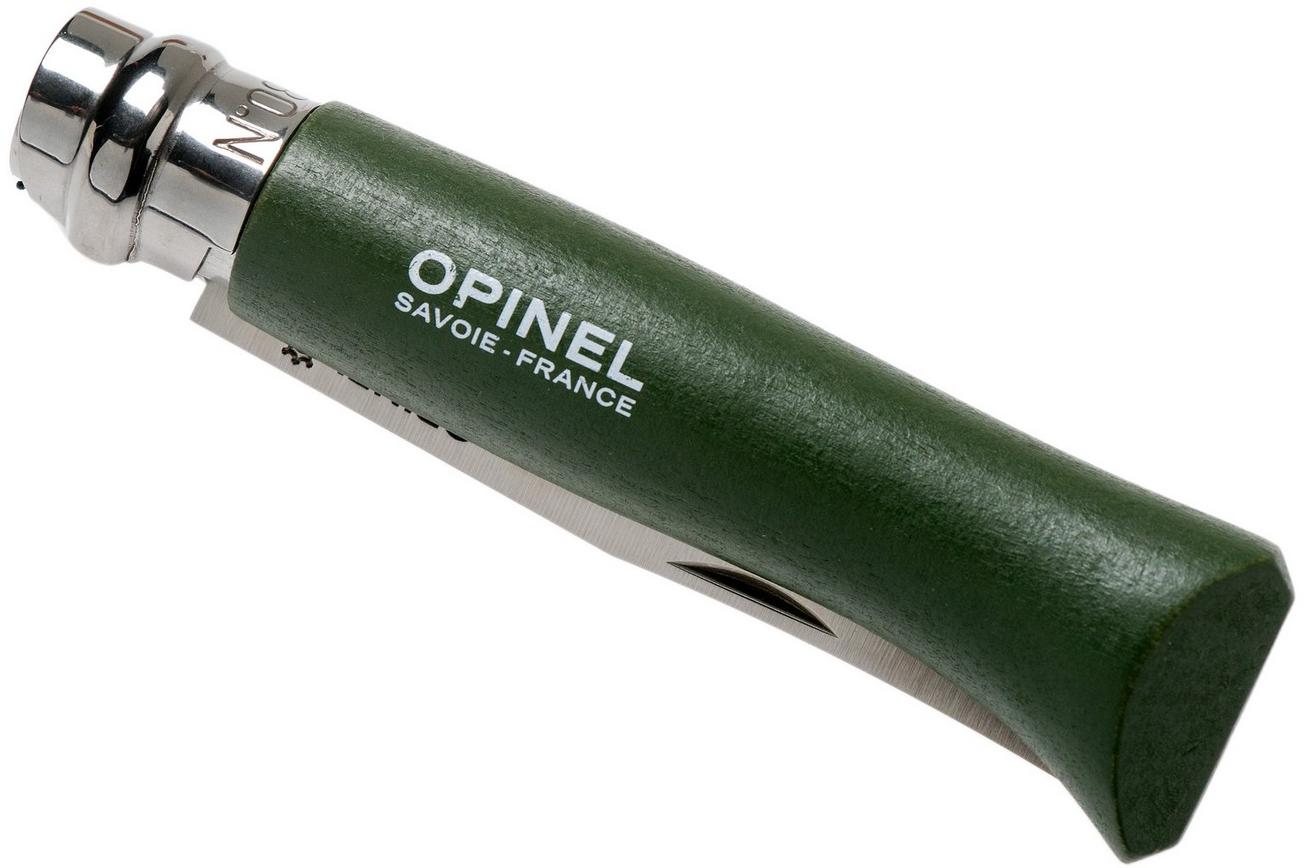 Opinel zakmes No. 08RV Khaki, roestvast staal, lemmetlengte 8,5 cm