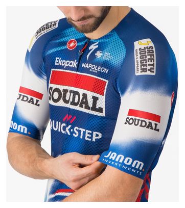 Maillot à Manches Courtes Castelli Climber's A/C Soudal Quick-Step 2025 Bleu