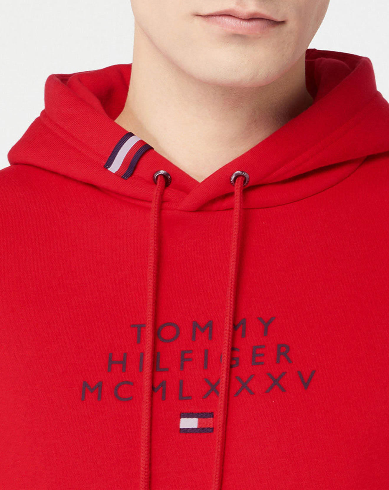 Tommy Hilfiger Sweat à capuche Centre Graphic rouge