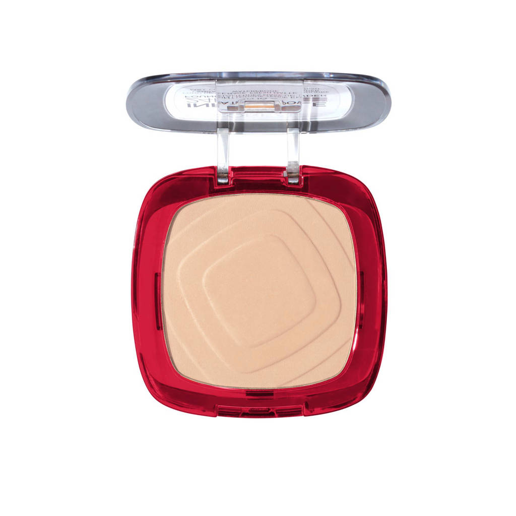 Camoufleert goed en voelt zacht aan.Infaillible 24H Fresh Wear Foundation in a Powder foundation - 20 Ivory
