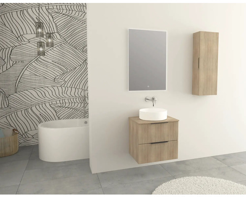 Jungborn wastafelmeubel QUATTRO BxHxD 60 x 50 x 46 cm Frontkleur tabak eiken mat 55693