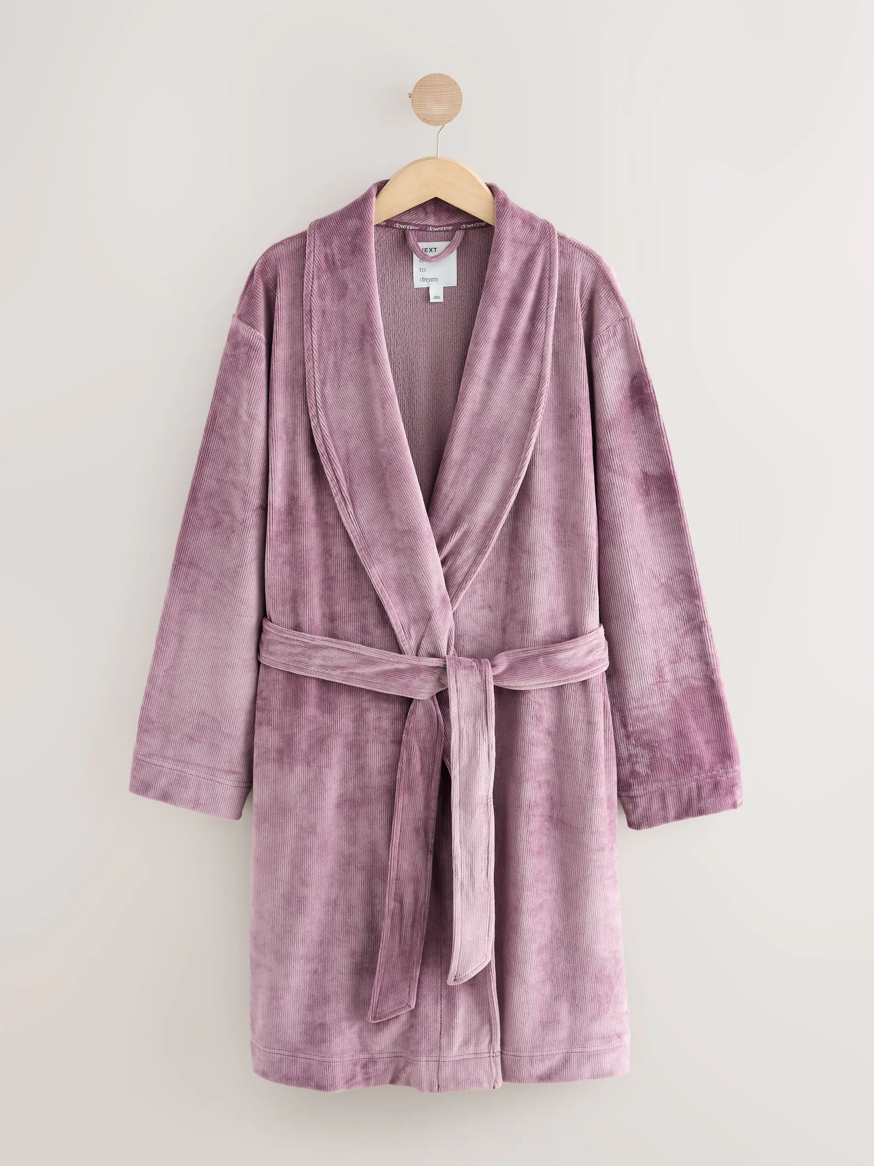 Mauve-paars - Studio Cosy Cord Dressing Gown