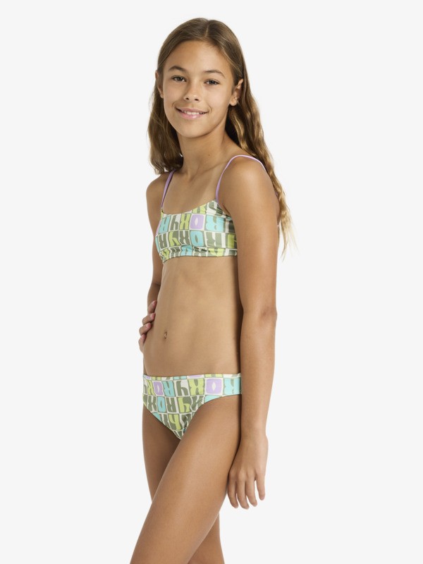 Letter Up Set Ensemble bikini bralette deux pièces Vert Filles 6-16 ans