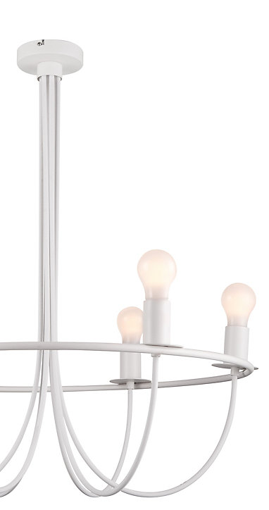 Lustre Biham 6 ampoules E27 IP20 blanc