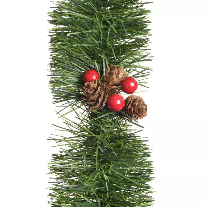 Guirlande de sapin (270 cm) Baies Rouge