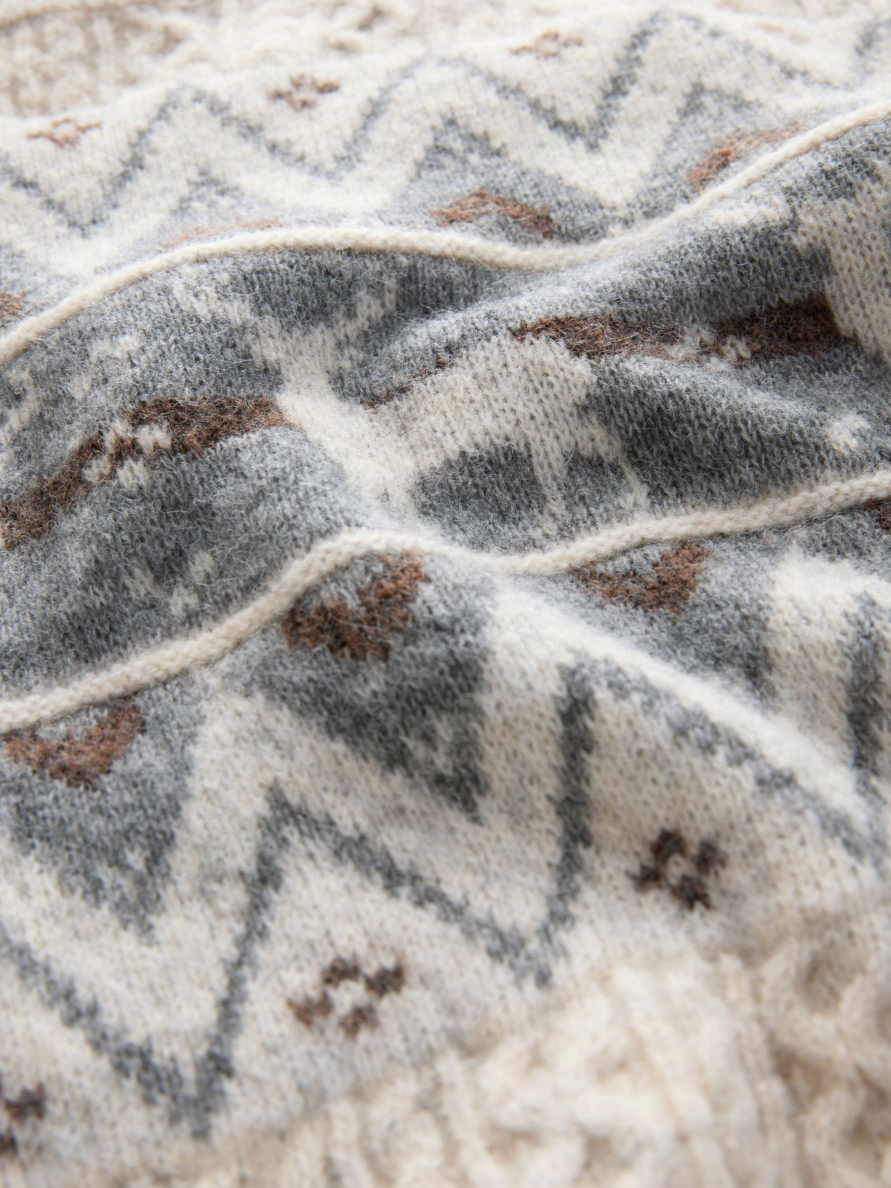 Ecru fairisle-motief  - Matching Family kersttrui