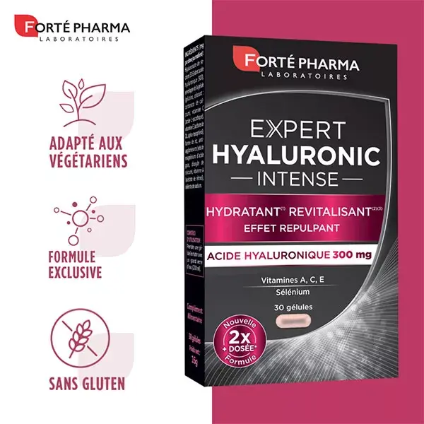 Forté Pharma Expert Ácido Hialurônico Intenso Vitamina C 30 cápsulas