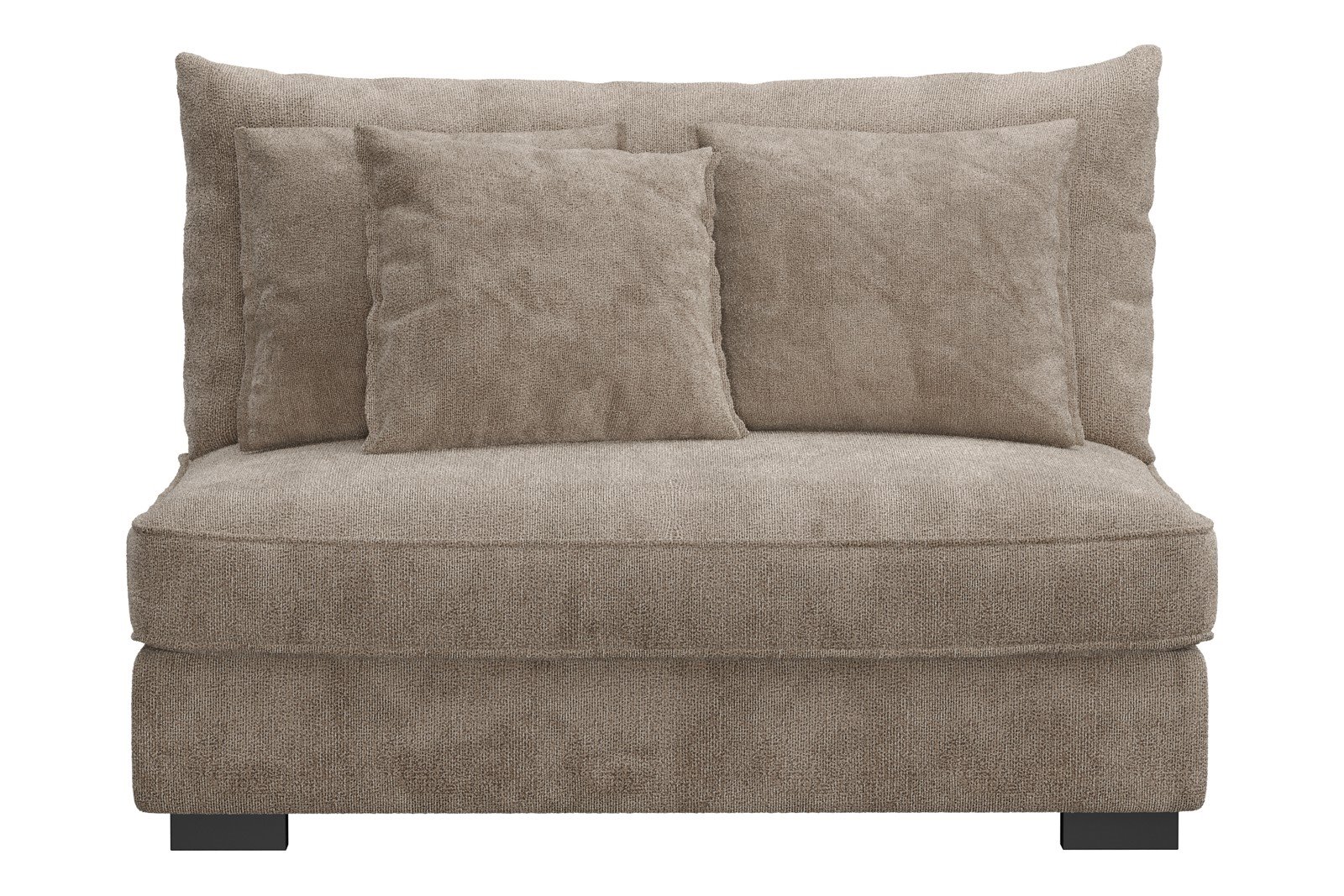 Rossi Lux 2-seter uten arm Tekstil Genesis 4 Beige med sorte ben. Lux Komfort.