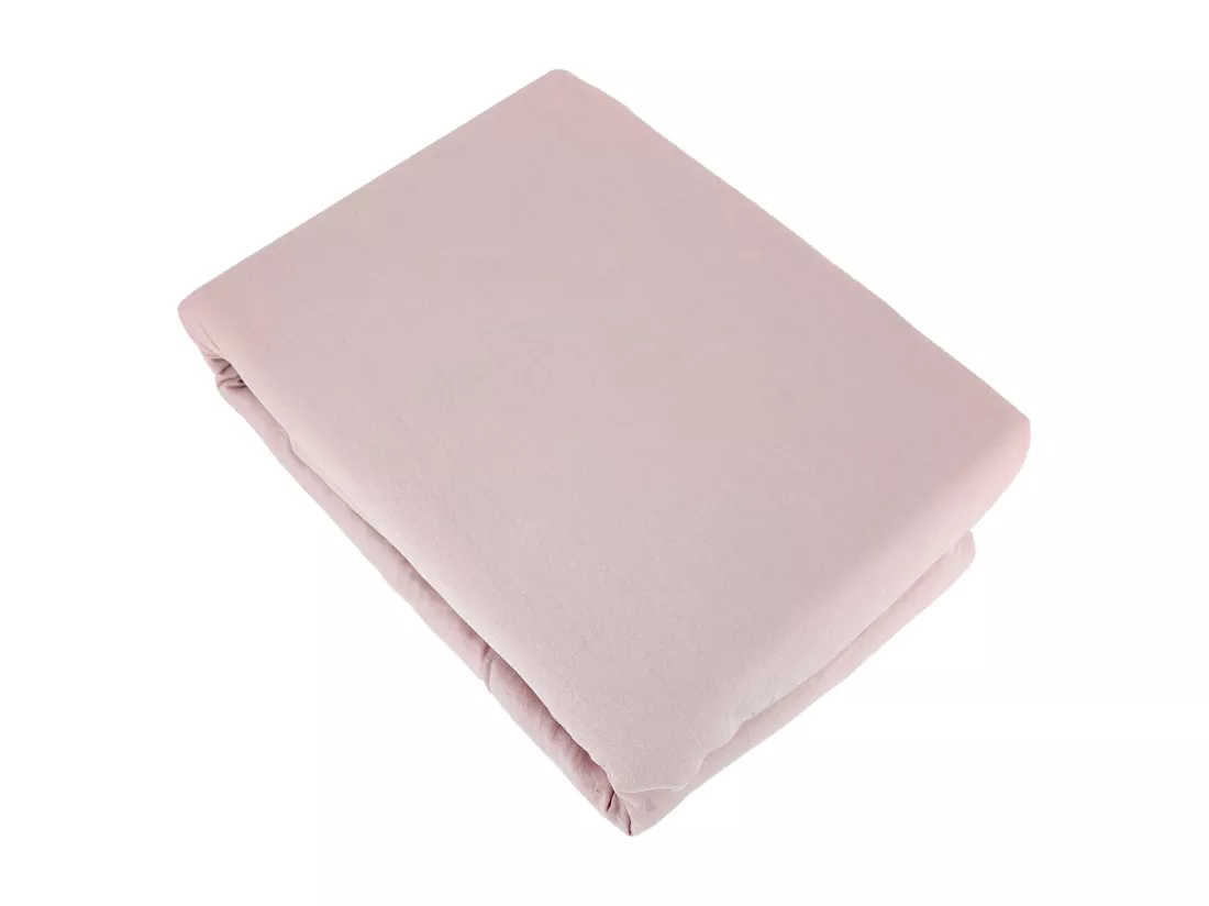 Parure 240x220 cm MILA polyester micro lavée rose poudré 3 pièces