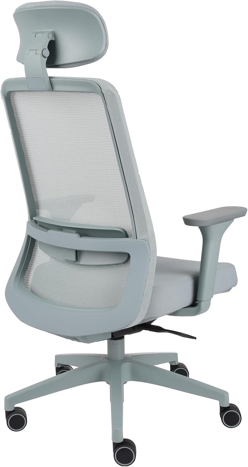 Sven Drehstuhl für Jugendliche, für Kinder, für das Büro, für das Home Office, verstellbares Lendenprofil, 2D-Kopfstütze, 3D-Armlehnen, Bürostuhl, Netzrückenlehne (Mint)