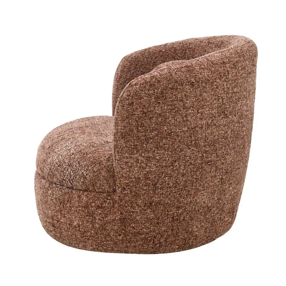 Fauteuil Rood Stof/Staal - Draaibaar - 85x84x76cm - Britt