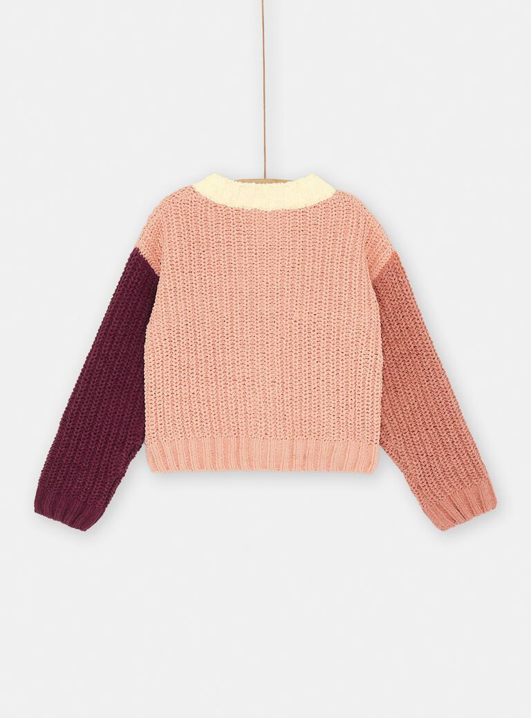 Cardigan vieux rose