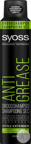 Syoss Shampoing Sec Anti Grease Cheveux Normaux À Gras 200ml