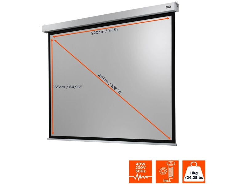 Celexon Deckeinbauleinwand Motor Professional Plus 220 x 16 Leinwand Motor Professional Plus 220 x 165 cm