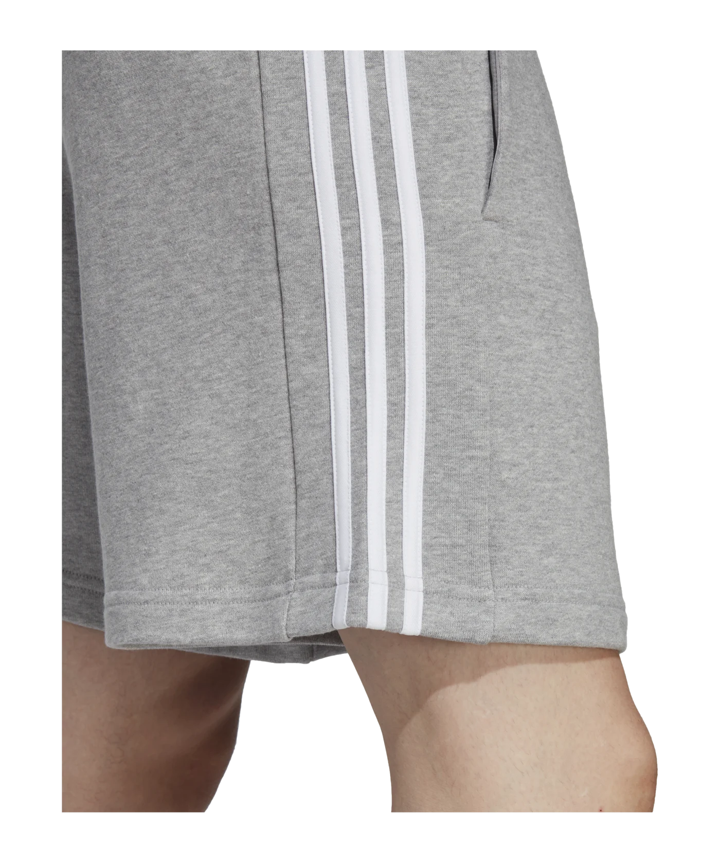 adidas Essentials FT 3-Stripes Short Grau Grey