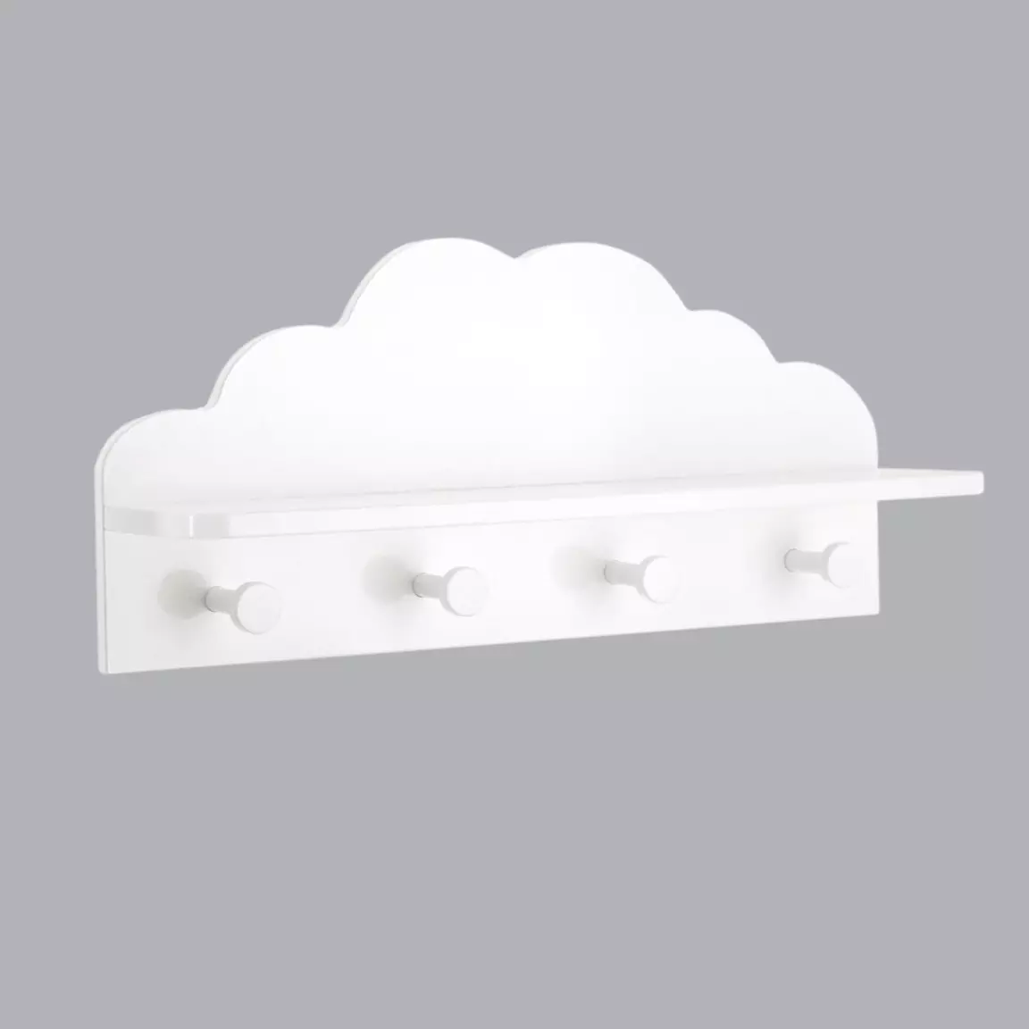 Patère enfant bois (L48 cm) Nuage Blanche