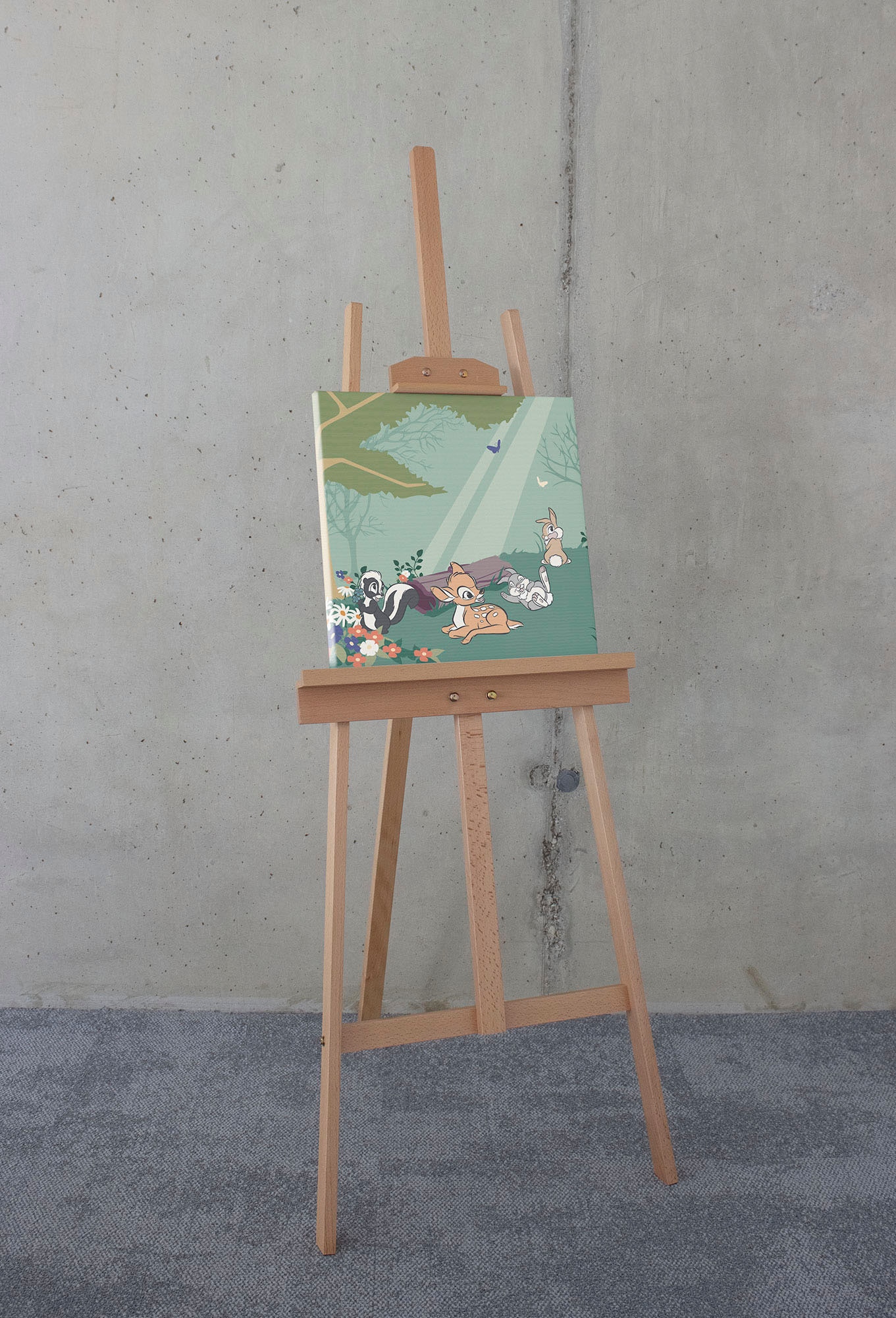 Komar Leinwandbild »Bambi Life in the Forest - Grösse 40 x 40 cm« Disney 40 x 40 cm (Breite x Höhe), 1 Stk. tlg. Keilrahmenbild mit Echtholzrahmen, Kinderzimmer