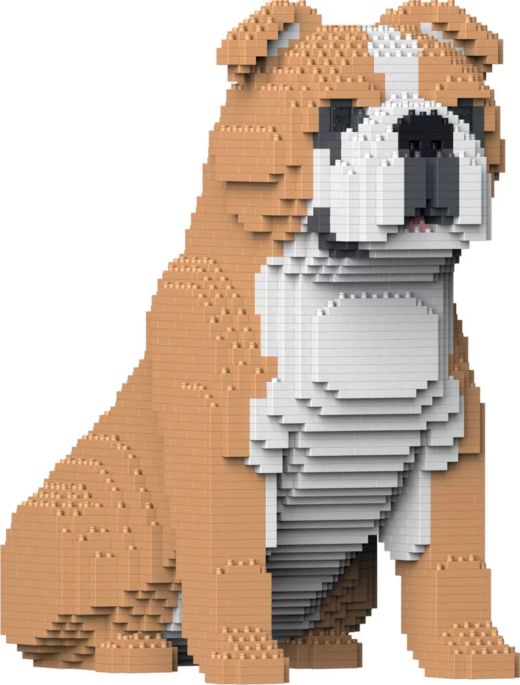 JECKA BLOCS DE CONSTRUCTION -CHIEN BULLDOG ANGLAIS (4 EN 1) BEIGE STANDARD