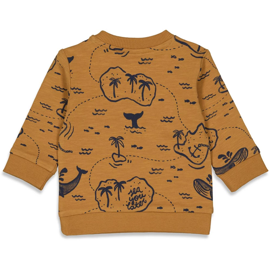 Feetje Sweatshirt No Waves No Fun Camel