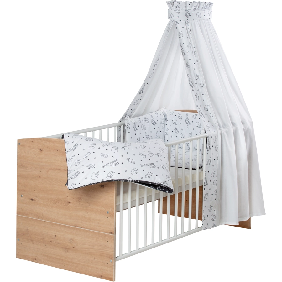 Schardt Komplettbett Classic Line 70x140cm artisan oak origami black