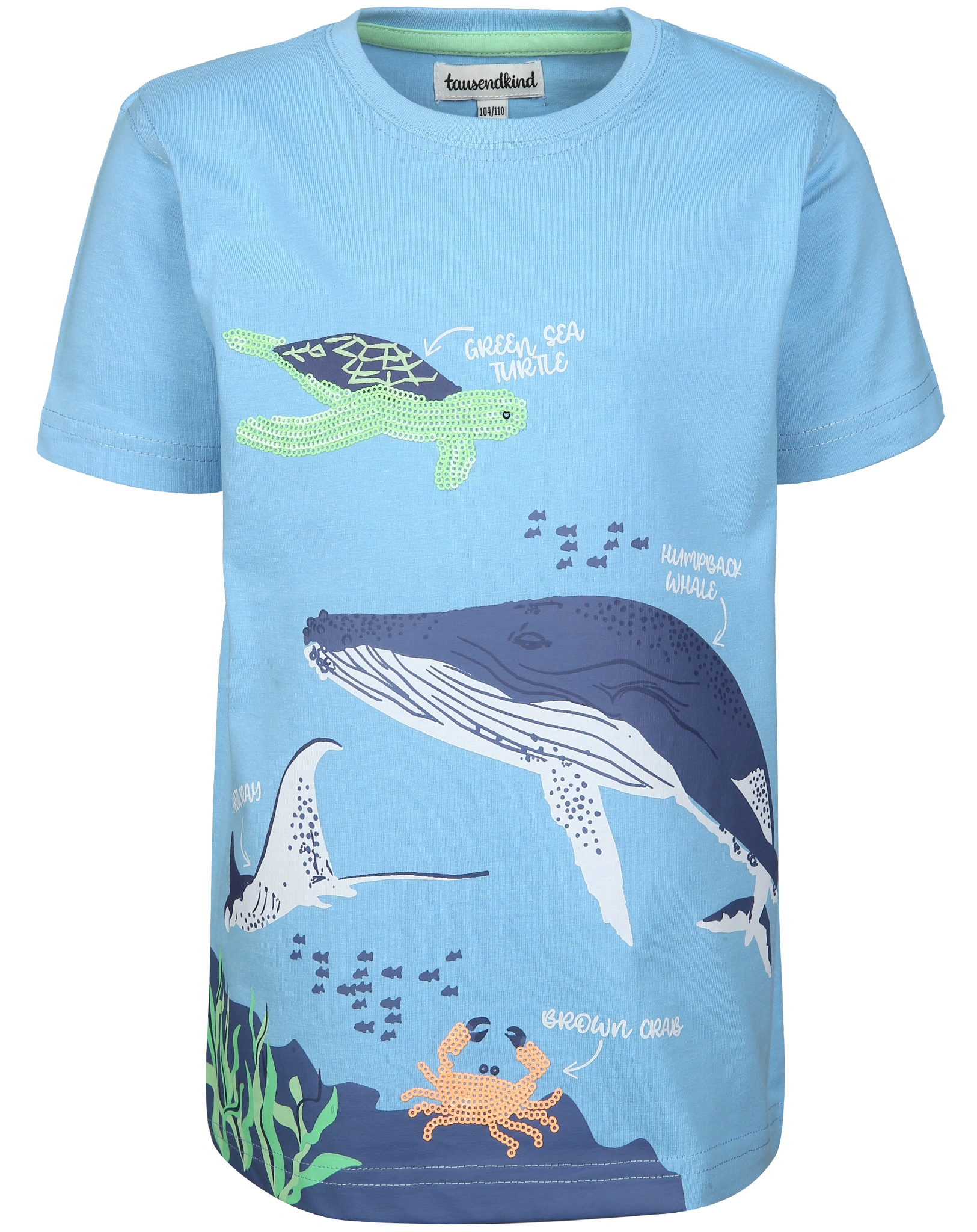 T-Shirt MEERESTIERE in hellblau