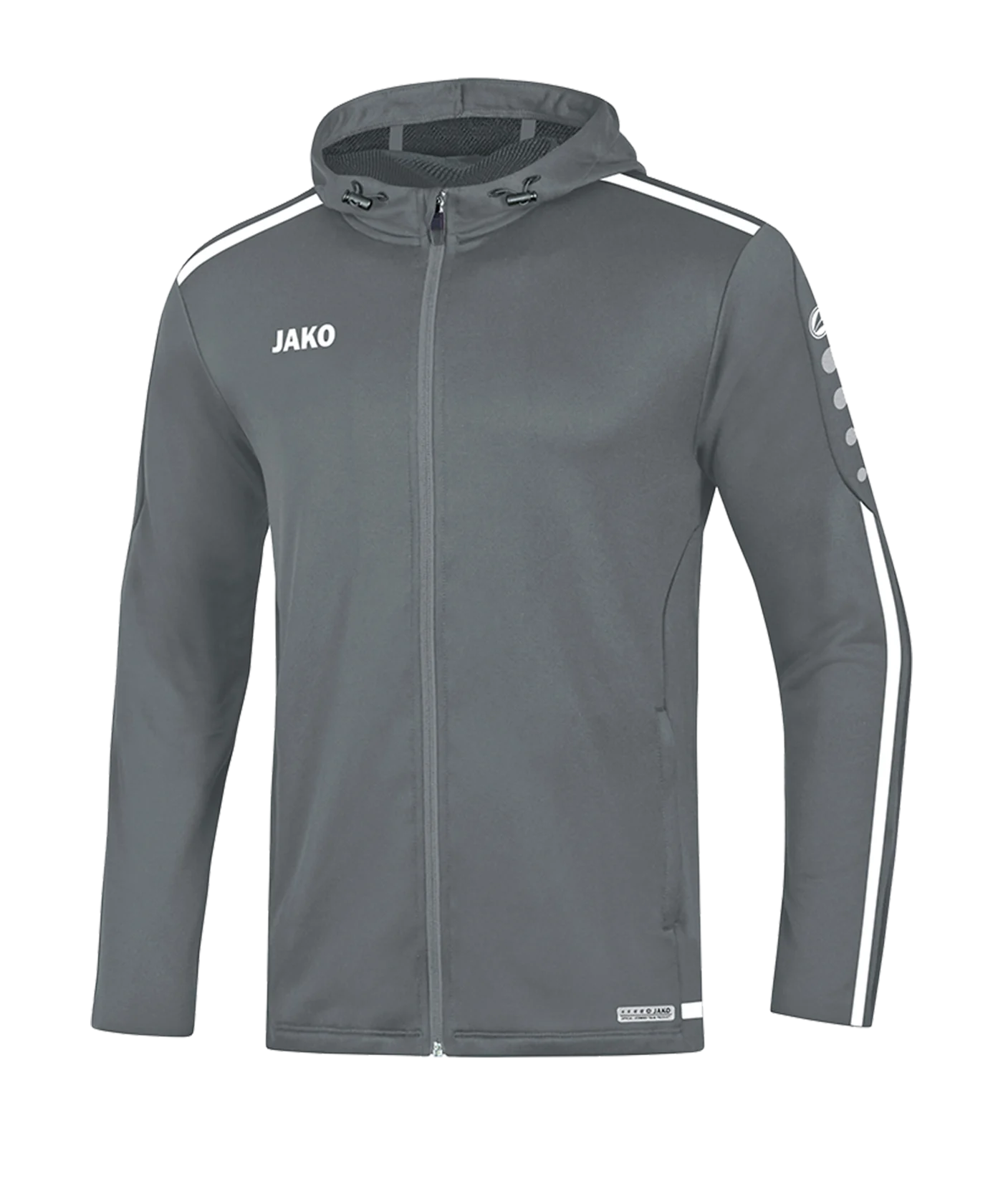 JAKO Striker 2.0 Kapuzenjacke Damen Grau Weiss F40