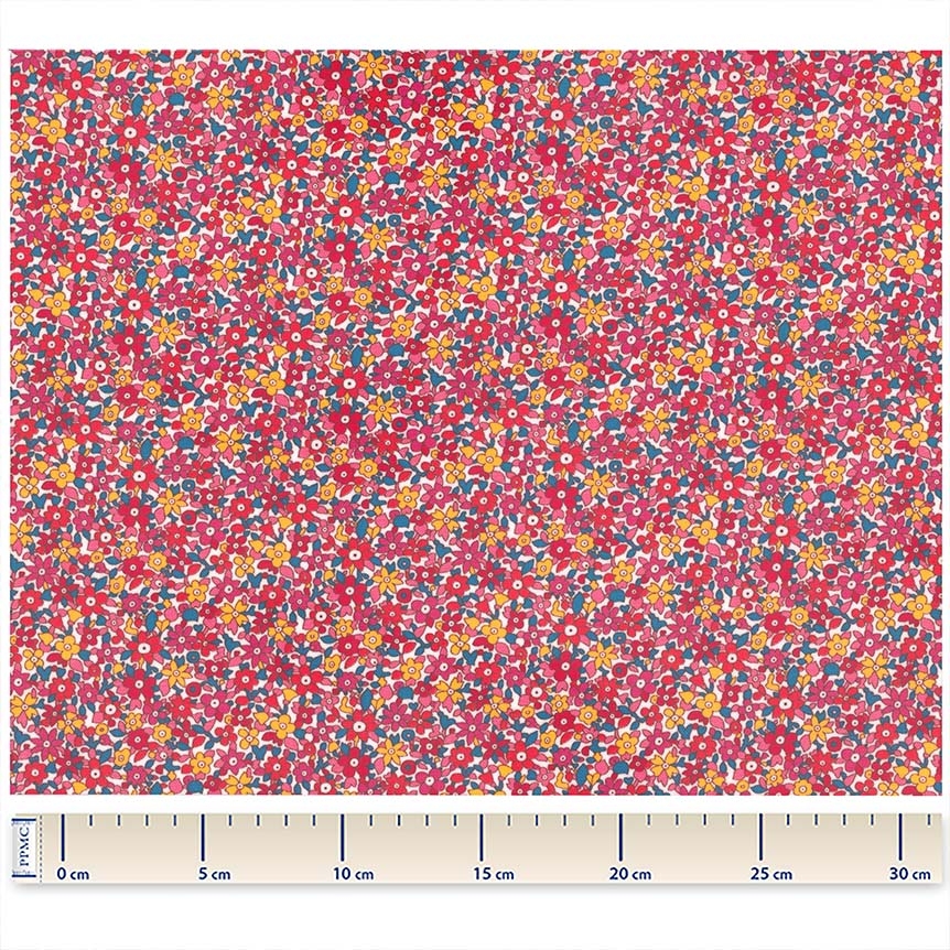 Coupon Tissu Enduit De 35Cm Cocktail De Fleurs
