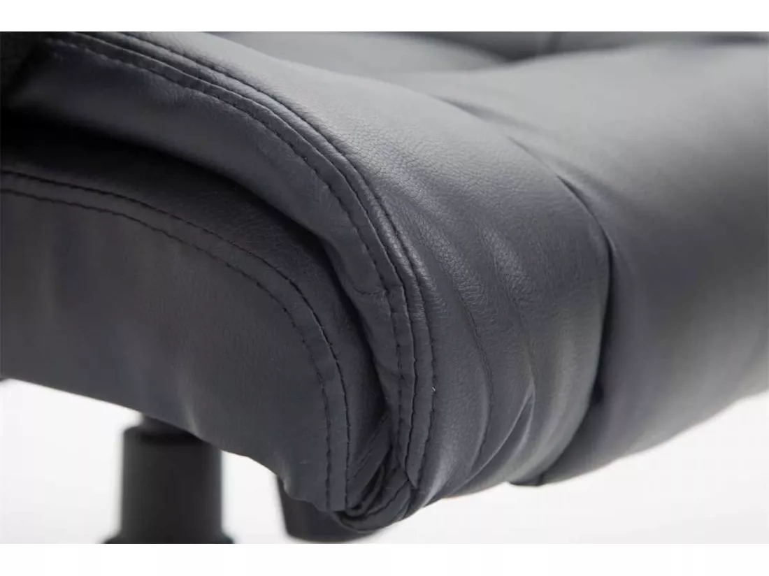 Chaise de bureau - Similicuir & Noir - Noir - XL Sparta