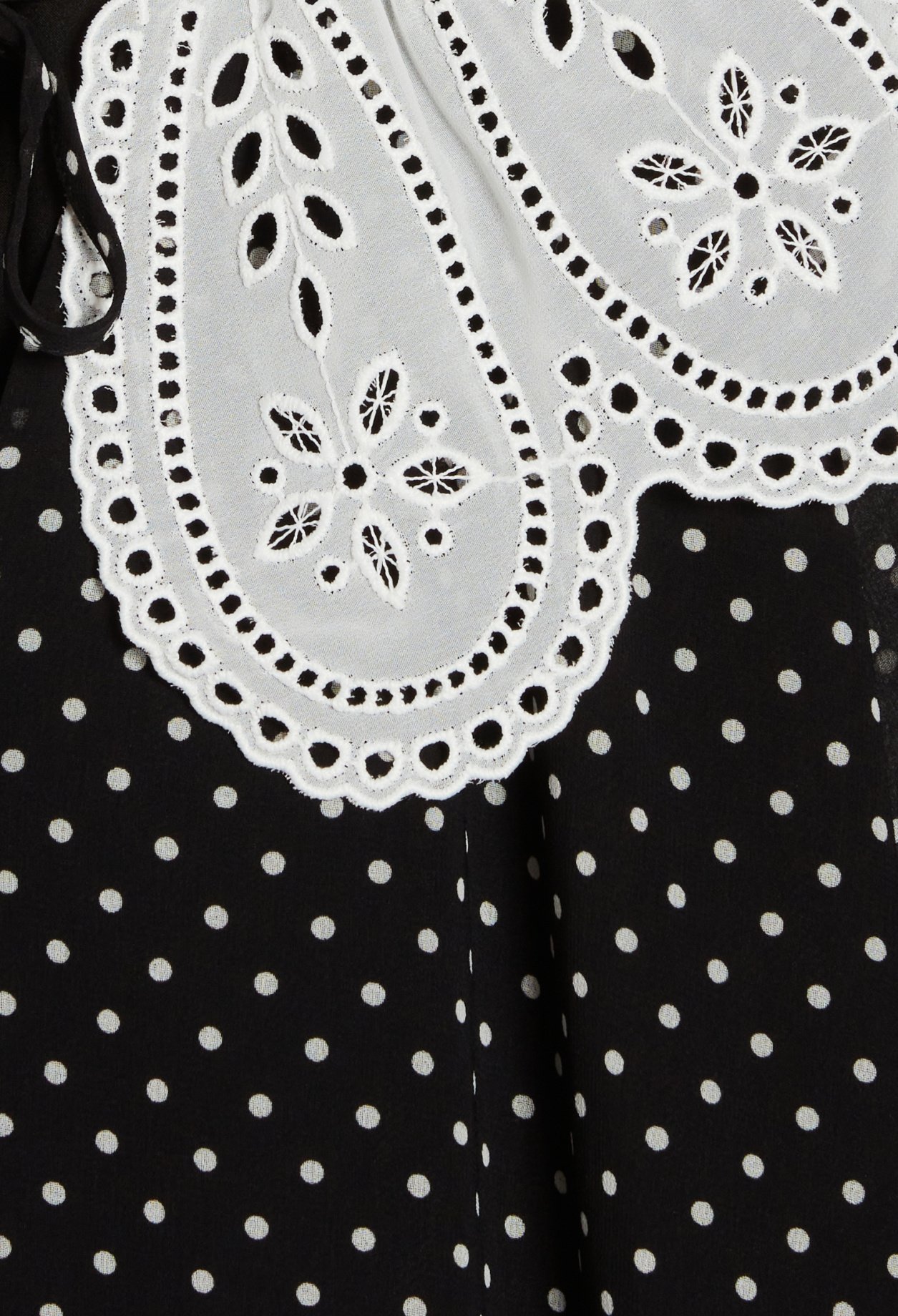 Robe courte Rifi large col imprime pois