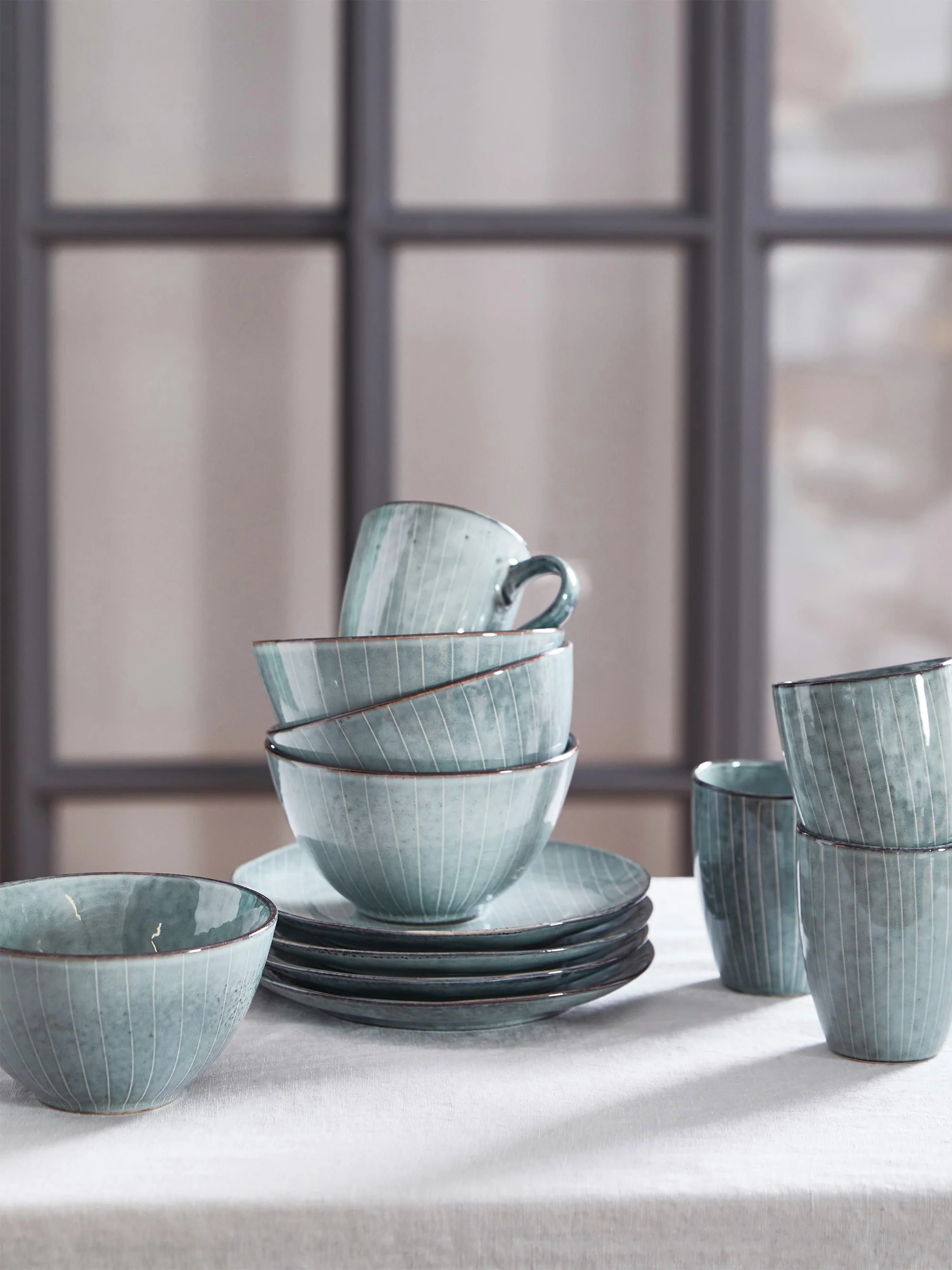 Handgemaakte schalen Nordic Sea, 4 stuks