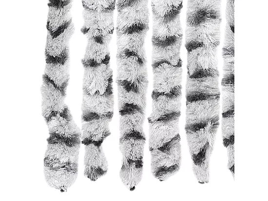 Rideau anti-mouches gris clair et gris foncé 100x230cm chenille