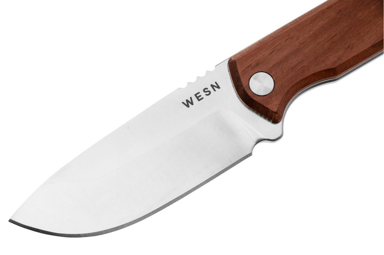 WESN Bornas SN23-0, S35VN Rosewood with Kydex Sheath, vaststaand mes