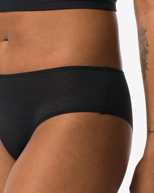 slip brésilien femme micro avec mesh noir