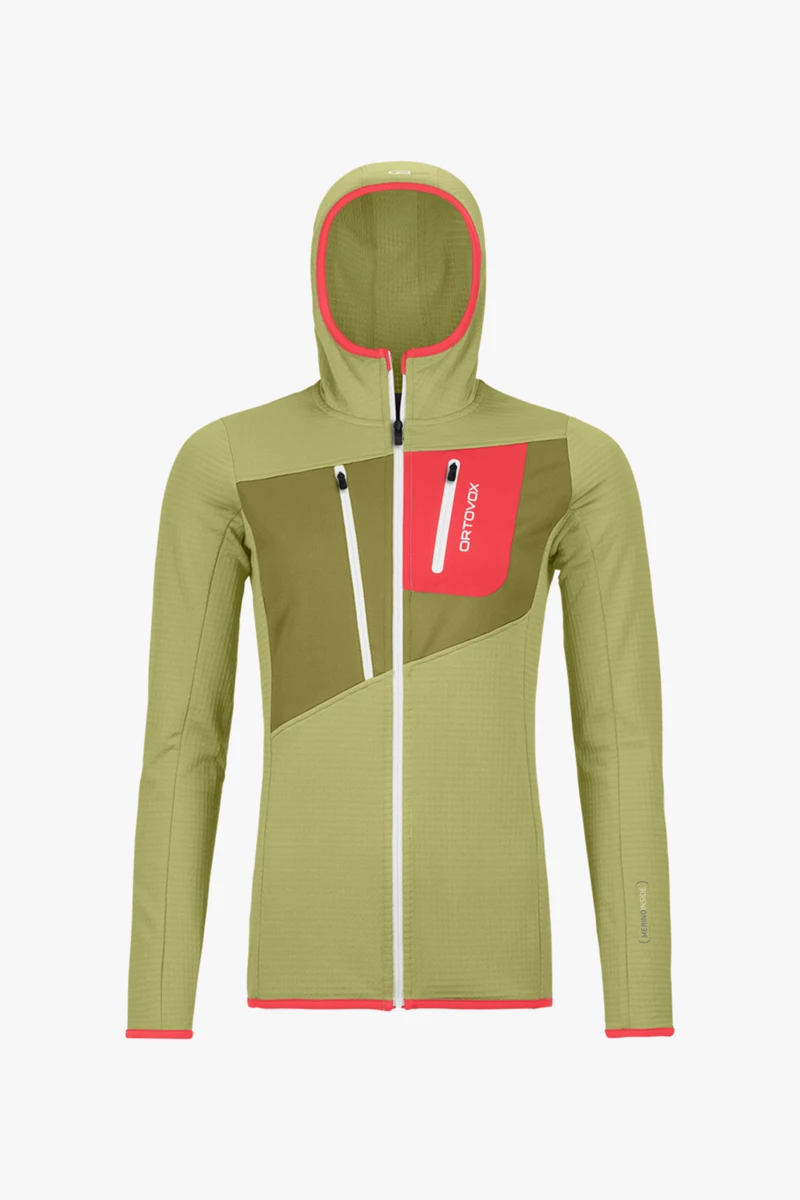 Ortovox Fleece Grid Hoodie Damen Midlayer