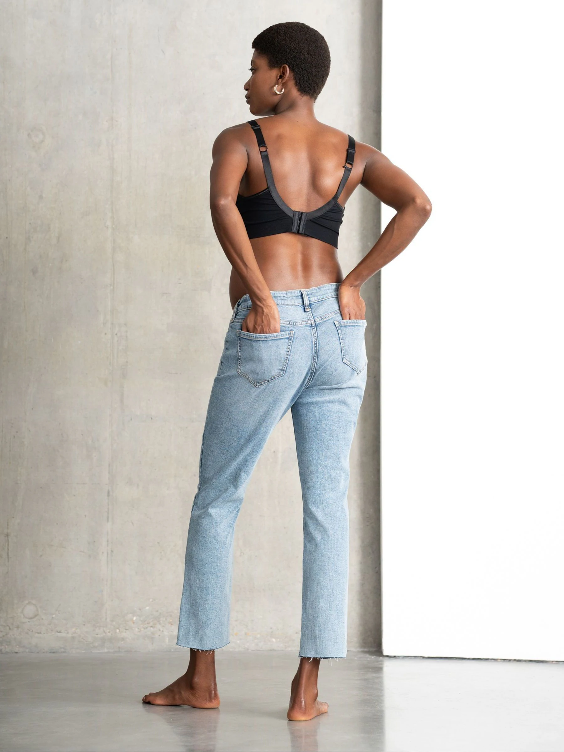 Seraphine Slim Blue Leg Overbump Jeans
