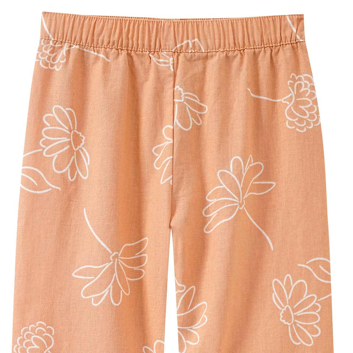 Topolino Pure Collection Mädchen Leinen-Hose mit Elastikbund orange