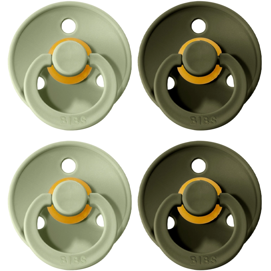 BIBS® Schnuller Colour Sage  Hunter Green 0-6 Monate, 4 Stk.