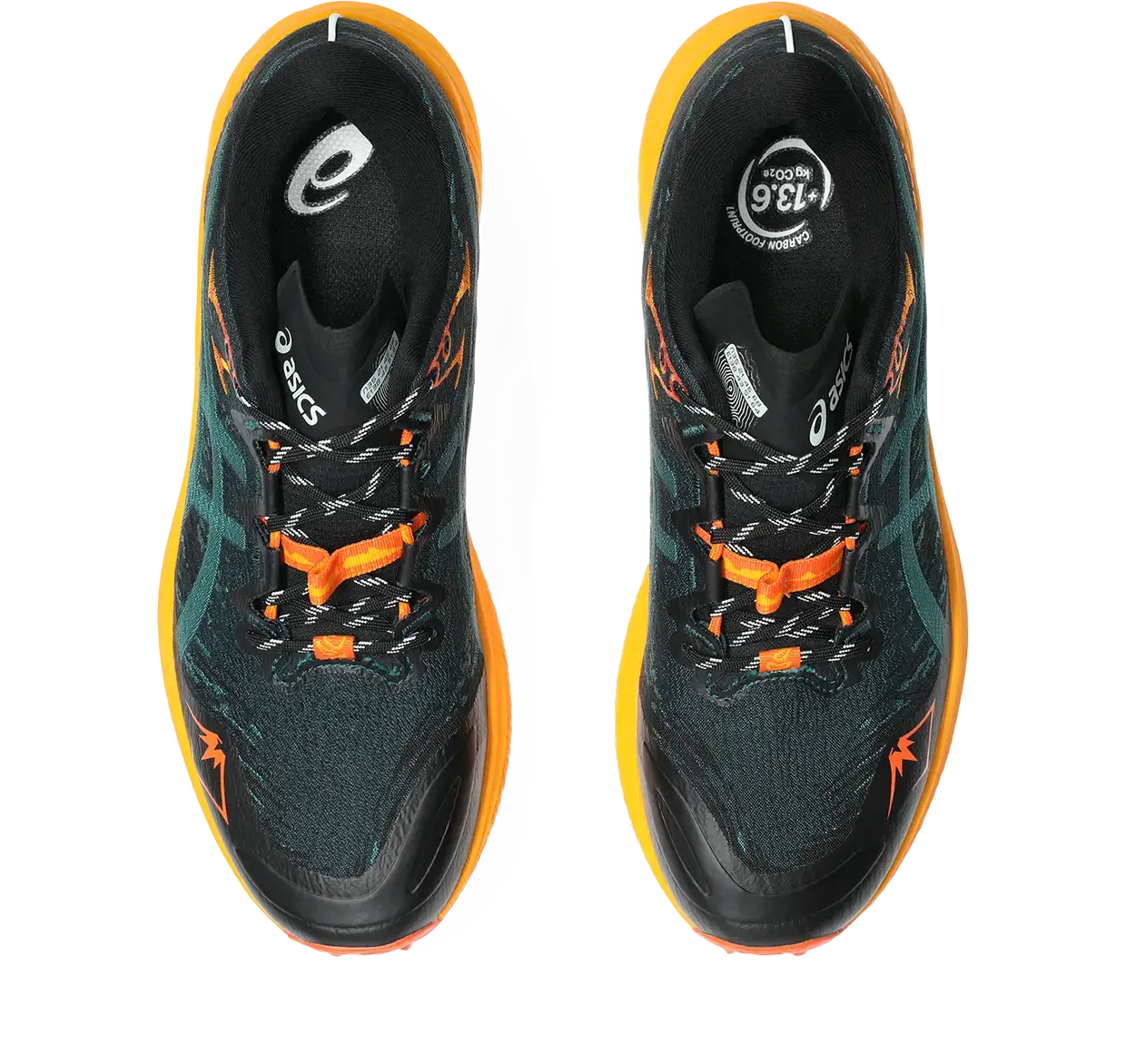 ASICS Fuji Lite 5 Trail Hardloopschoenen Groen/Oranje Heren