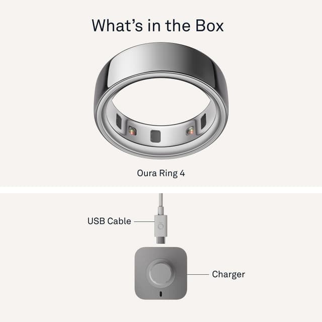 Oura Ring 4 Smart Ring størrelse 12 (sølv)