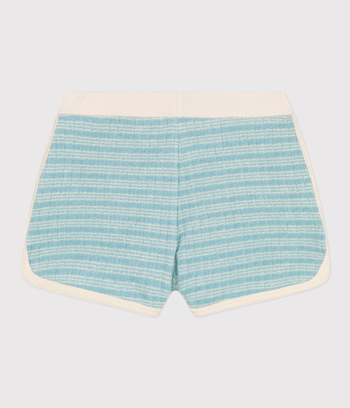 Short rayé en bouclette éponge enfant fille