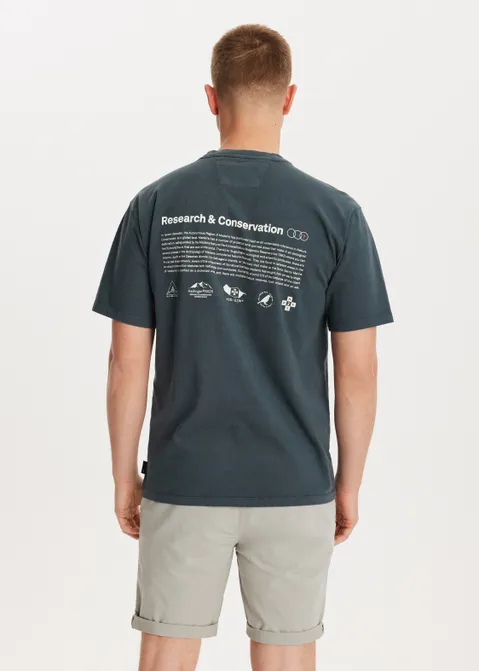 T-shirt met print natural reserve blauw (PETROL)