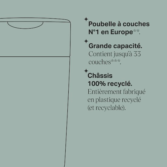 Poubelle à Couches Avancée Twist & Click Starter-Pack, Lot de 4 Recharges    Blanc        de               Tommee Tippee
