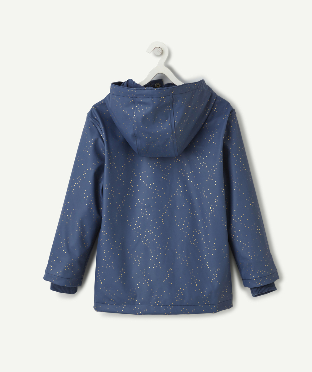 FRESKIMPERMÉABLE BLEU AVEC IMPRIMÉ POIS