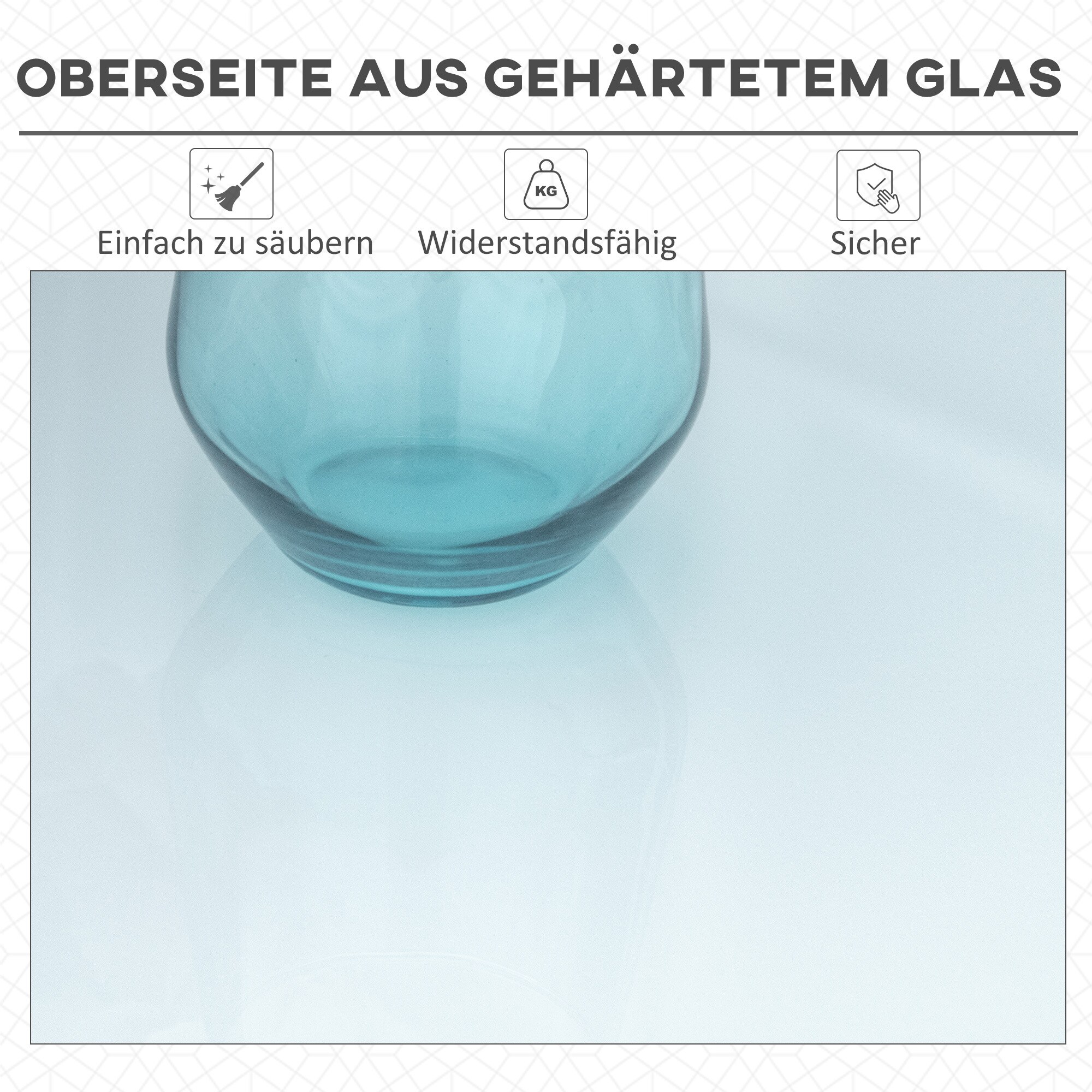 Outsunny Klapptisch mit einem Schirmloch weiß 110L x 70B x 70H cm
