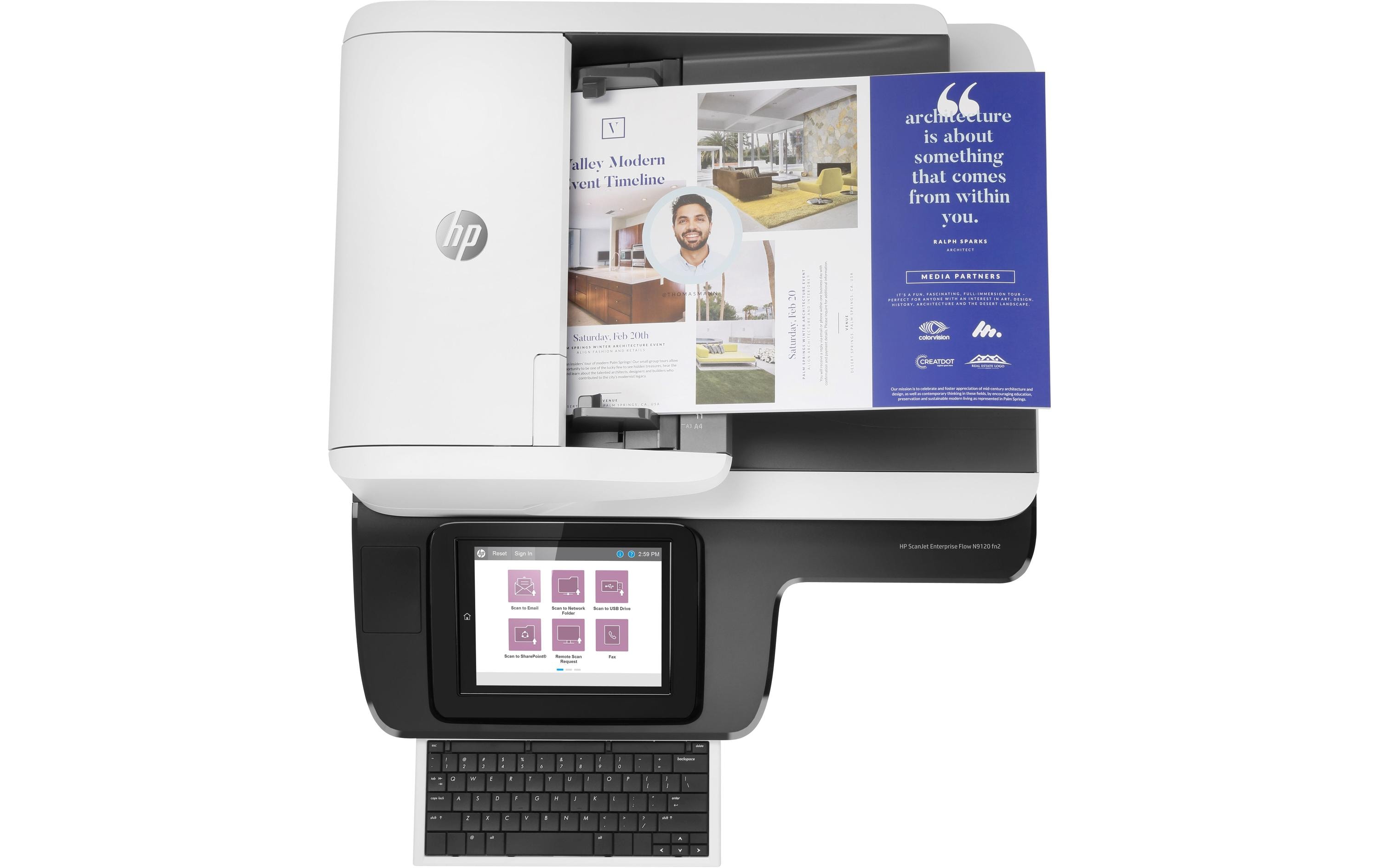 Dokumentenscanner ScanJet Enterprise Flow N9120 fn2<br>Dokumentenscanner für Unternehmen mit Scanvolumen bis zu 10'000 Seiten pro Tag